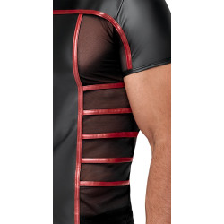 NEK T-shirt TOP ORMETO Noir-Rouge